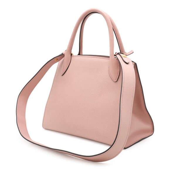 PRADA Pink Leather Saffiano Shoulder Bag - Picture 3 of 9